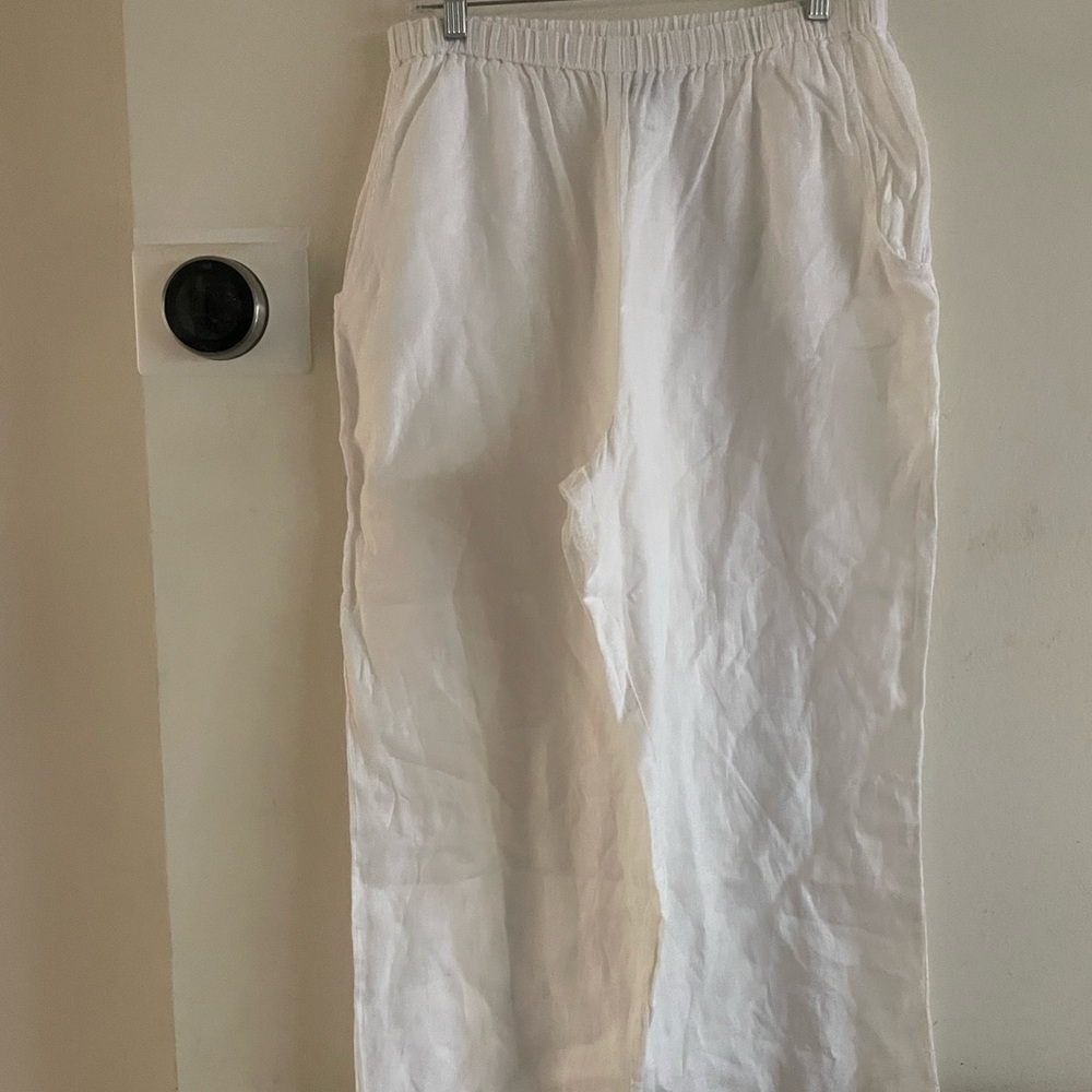 Flax Linen white pants size small - Picture 2 of 6
